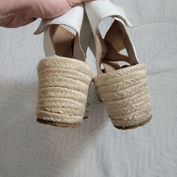 Eileen‎ Fisher Women's Willow Platform Wedge Espadrille Sandals Size 11 Ivory - Picture 14 of 16